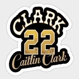 Clark 22 Caitlin Clark white yellow Sticker